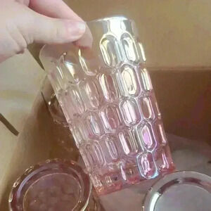Irredesent glass tumblers